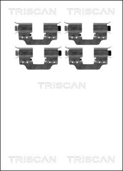 8105 231597 Sada prislusenstvi, oblozeni kotoucove brzdy TRISCAN