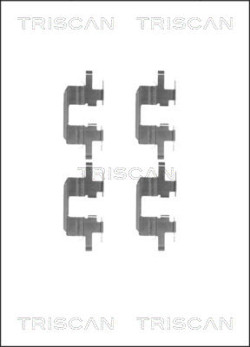 8105 681533 Sada prislusenstvi, oblozeni kotoucove brzdy TRISCAN