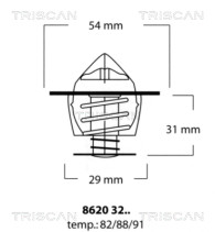 8620 3288 Termostat, chladivo TRISCAN