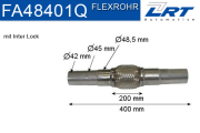 FA48401Q Prużný díl výfuku LRT