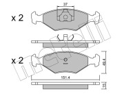 22-0057-5 Sada brzdových destiček, kotoučová brzda METELLI