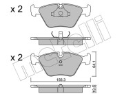 22-0122-0 Sada brzdových destiček, kotoučová brzda METELLI