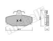 22-0131-0 Sada brzdových destiček, kotoučová brzda METELLI