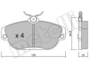 22-0132-0 Sada brzdových destiček, kotoučová brzda METELLI