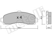 22-0145-0 Sada brzdových destiček, kotoučová brzda METELLI