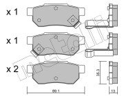 22-0170-1 Sada brzdových destiček, kotoučová brzda METELLI