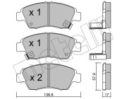 22-0175-0 Sada brzdových destiček, kotoučová brzda METELLI