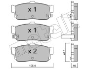 22-0193-1 Sada brzdových destiček, kotoučová brzda METELLI