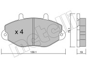 22-0195-0 Sada brzdových destiček, kotoučová brzda METELLI