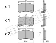 22-0197-0 Sada brzdových destiček, kotoučová brzda METELLI