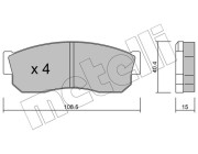 22-0202-0 Sada brzdových destiček, kotoučová brzda METELLI