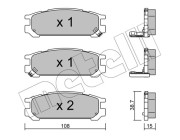 22-0204-0 Sada brzdových destiček, kotoučová brzda METELLI