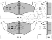 22-0206-1 Sada brzdových destiček, kotoučová brzda METELLI