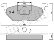 22-0211-0 Sada brzdových destiček, kotoučová brzda METELLI