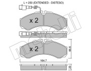 22-0212-9 Sada brzdových destiček, kotoučová brzda METELLI