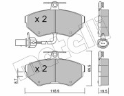 22-0215-2 Sada brzdových destiček, kotoučová brzda METELLI