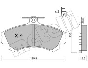 22-0216-0 Sada brzdových destiček, kotoučová brzda METELLI