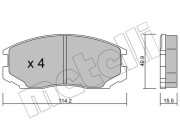 22-0221-0 Sada brzdových destiček, kotoučová brzda METELLI