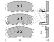 22-0224-0 Sada brzdových destiček, kotoučová brzda METELLI