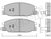 22-0244-0 Sada brzdových destiček, kotoučová brzda METELLI