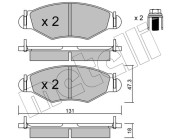 22-0254-0 Sada brzdových destiček, kotoučová brzda METELLI