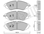 22-0294-0 Sada brzdových destiček, kotoučová brzda METELLI