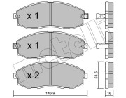 22-0297-0 Sada brzdových destiček, kotoučová brzda METELLI