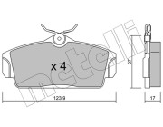 22-0305-0 Sada brzdových destiček, kotoučová brzda METELLI