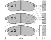 22-0306-0 Sada brzdových destiček, kotoučová brzda METELLI