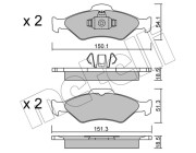 22-0315-0 Sada brzdových destiček, kotoučová brzda METELLI