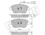 22-0321-0 Sada brzdových destiček, kotoučová brzda METELLI