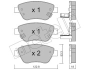 22-0321-4 Sada brzdových destiček, kotoučová brzda METELLI