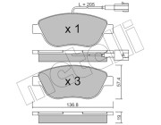 22-0322-0 Sada brzdových destiček, kotoučová brzda METELLI