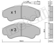 22-0326-0 Sada brzdových destiček, kotoučová brzda METELLI