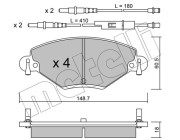 22-0331-0 Sada brzdových destiček, kotoučová brzda METELLI