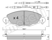 22-0332-0 Sada brzdových destiček, kotoučová brzda METELLI