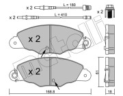 22-0334-0 Sada brzdových destiček, kotoučová brzda METELLI