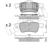 22-0337-0 Sada brzdových destiček, kotoučová brzda METELLI