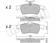 22-0337-1 Sada brzdových destiček, kotoučová brzda METELLI