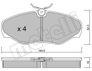 22-0338-2 Sada brzdových destiček, kotoučová brzda METELLI