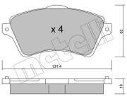 22-0349-0 Sada brzdových destiček, kotoučová brzda METELLI