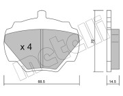 22-0353-0 Sada brzdových destiček, kotoučová brzda METELLI