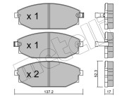 22-0363-0 Sada brzdových destiček, kotoučová brzda METELLI