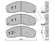 22-0374-0 Sada brzdových destiček, kotoučová brzda METELLI