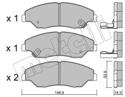 22-0376-0 Sada brzdových destiček, kotoučová brzda METELLI