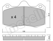 22-0392-0 Sada brzdových destiček, kotoučová brzda METELLI