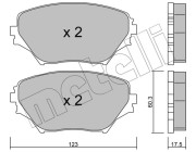 22-0430-0 Sada brzdových destiček, kotoučová brzda METELLI