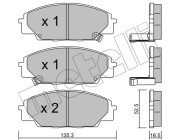 22-0435-0 Sada brzdových destiček, kotoučová brzda METELLI