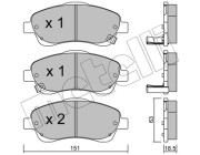 22-0450-0 Sada brzdových destiček, kotoučová brzda METELLI