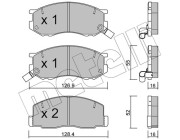 22-0455-0 Sada brzdových destiček, kotoučová brzda METELLI